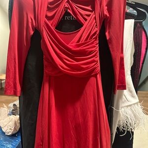 Elegant Red Women's Dress